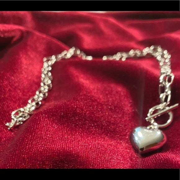 925 STERLING SILVER HEART CHARM PENDANT NECKLACE - Picture 6 of 7